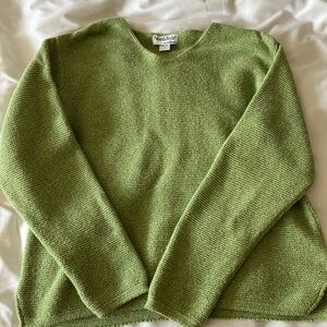 North Style green knit sweater
